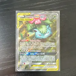 Venusaur & Snivy GX SM229 Sun & Moon Promo TAG TEAM Full Art Holo Card - Image 1