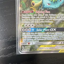 Venusaur & Snivy GX SM229 Sun & Moon Promo TAG TEAM Full Art Holo Card - Image 3