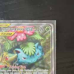 Venusaur & Snivy GX SM229 Sun & Moon Promo TAG TEAM Full Art Holo Card - Image 5
