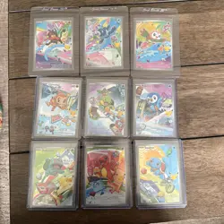 Pokemon TCG 30th anniversary first partner starters illustration set Full 9 Card - Image 1