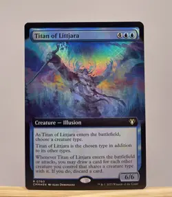 Titan of Littjara (Extended Art Foil) CMM #0760 MTG Commander Masters - Image 1