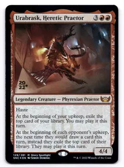 Urabrask, Heretic Praetor LP Prerelease Streets of New Capenna 129/281 MTG Foil - Image 1