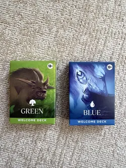 MTG Magic The Gathering 2024 Welcome Deck Blue Green SEALED Wizards - Lot Of 2 - Image 1