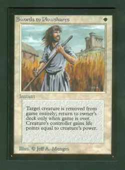 SWORDS TO PLOWSHARES International Collector's Edition MTG Unplayed Near mint - Image 1