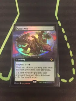 MTG Magic The Gathering Gaea’s Will Foil Ext. Art Green Sorcery Commander - Image 1