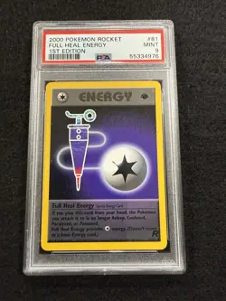 Pokemon Full Heal Energy #81 From Team Rocket 1st Edition in a PSA 9 !! - Image 1