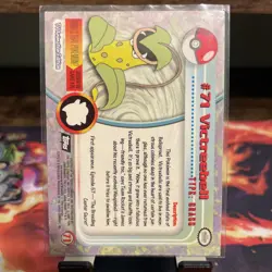 1x Victreebel #71 Holo Foil TOPPS Chrome Pokemon Card TV Animation - Image 2