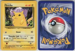 ✰ PIKACHU 58/102 COMMON BASE SET UNLIMITED POKEMON ✰ LP - Image 1