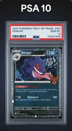 PSA 10 Gengar Cosmos Holo Trick Or Trade Pokemon (2024) - Image 1