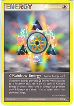 Lightly Played Delta Species Rainbow Energy - 9 - Uncommon Pokemon POP Series 5 - Image 1
