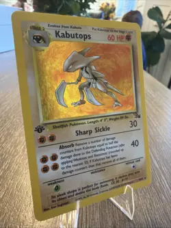 Pokemon TCG Original Fossil Set Kabutops Card 9/62 1st Edition Rare Holo - Image 2