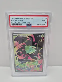 Bulbasaur - Illustration Rare ME01: Mega Evolution 133/132 PSA 9 Pokemon - Image 1