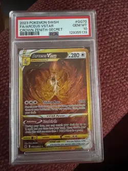 2023 POKEMON SWORD & SHIELD CROWN ZENITH SECRET FULL ART/ARCEUS VSTAR PSA 10 - Image 1