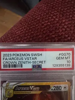 2023 POKEMON SWORD & SHIELD CROWN ZENITH SECRET FULL ART/ARCEUS VSTAR PSA 10 - Image 2