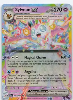 Sylveon ex 086/191 Double Rare Holo SV08: Surging Sparks NM Pokemon - Image 1