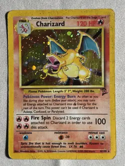 Charizard 4/130 - Base Set 2 Pokemon TCG Vintage WOTC Heavily Played - Image 4