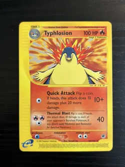 2002 Pokemon TCG Typhlosion E-Series Expedition Base Set 64/165 Non-holo NM/LP - Image 1