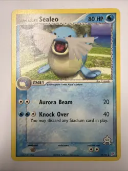 Pokemon Team Aqua's Sealeo Team Magma vs Team Aqua Stage 1 80HP Uncommon 31/95 - Image 1
