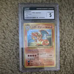 Pokemon Charizard 1998 Japanese CD Promo Holo CGC 5 Dragon 120 HP 100 Attack - Image 1