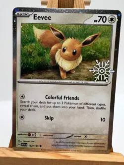 Pokemon TCG - S&V 151 - Pikachu & Eevee Holiday Snowflake Stamped Promo - NM/M - Image 4