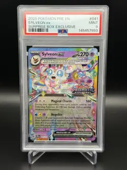 Pokemon Sylveon EX Prismatic Evolutions 041/131 Stamped Holo Exclusive PSA 9 - Image 1