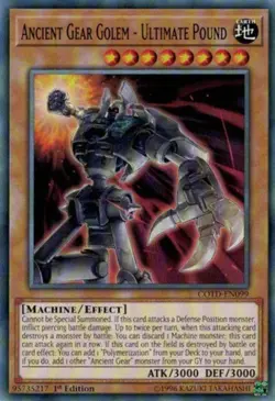 Ancient Gear Golem - Ultimate Pound - COTD-EN099 - Common - 1st Edition - Lightl - Image 1