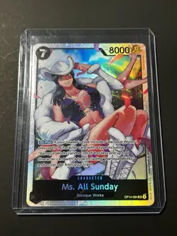 Ms. All Sunday OP14-084 SR The Azure Sea's Seven Foil One Piece Card Game - Image 1