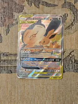 Eevee & Snorlax GX Tag Team 2016-19 Pokemon SM Black Star Promos #SM169 Tins - Image 1