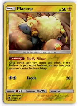 Pokemon TCG Mareep (75) 75/214 SM - Lost Thunder Common Reverse Holo - Image 1
