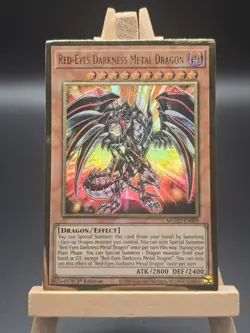 Yu-Gi-Oh! Red-Eyes Darkness Metal Dragon MGED-EN009 Premium Gold Rare 1st Ed NM - Image 1