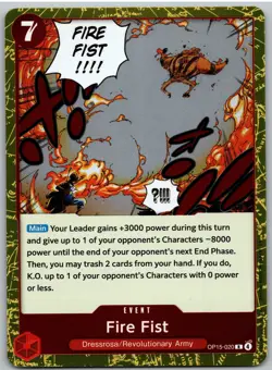 Fire Fist OP15-020 Rare Adventure on Kami's Island One Piece NM - Image 1