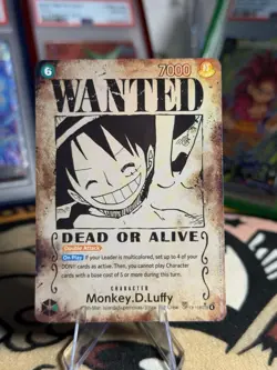 2025 ONE PIECE OP13-CARRYING ON HIS WILL #118 MONKEY D. LUFFY Wanted Poster Eng - Image 1