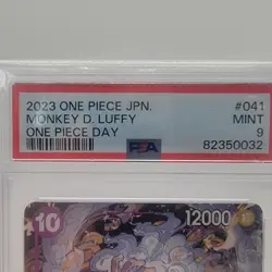 One Piece Card Game Japanese Monkey D. Luffy PSA 9 Nika Gear 5 P-041 2023 - Image 2