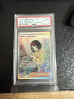 Pokemon TCG Erika's Invitation Scarlet & Violet Holo Card 203/165 PSA 10 - Image 1