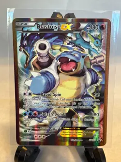 Pokemon TCG Card - Blastoise EX XY122 Black Star Promo Full Art XY Holo Rare - Image 1