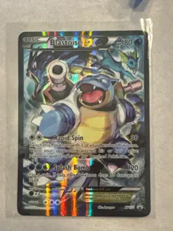 Pokemon TCG Card - Blastoise EX XY122 Black Star Promo Full Art XY Holo Rare - Image 2
