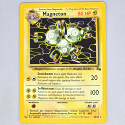 Magneton 26/62 Fossil Rare Vintage Pokemon Card WOTC TCG English LP - Image 1