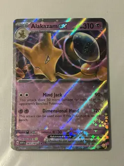 Pokemon TCG Alakazam EX 065/165 Scarlet & Violet 151 Ultra Rare Holo Card - Image 1