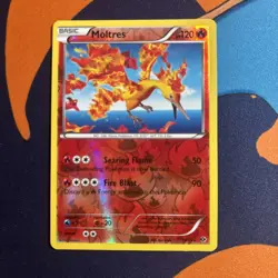 Pokemon Moltres TCG Next Destinies Reverse Holo Card 14/99 Rare Mint - Image 1