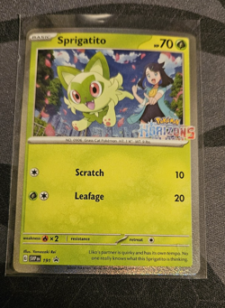 Sprigatito SVP191 Holo Scarlet & Violet Black Star Promo Pokemon Card NM - Image 1