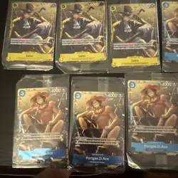 OP TCG Portgas D. Ace Sabo Tin Promo Cards One Piece Sealed (LOT OF 9) - Image 3