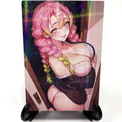 Demon Slayer Mitsuri Kanroji Sexy Anime Waifu Girl Lewd Goddess Story Art Card - Image 2