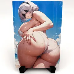 NieR: Automata 2B Sexy Hot Anime Waifu Girl Doujin Lewd Goddess Story Art Card - Image 1
