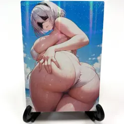 NieR: Automata 2B Sexy Hot Anime Waifu Girl Doujin Lewd Goddess Story Art Card - Image 2