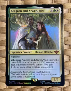 FOIL Aragorn and Arwen, Wed ~ The Lord of the Rings [ NM ] [ Magic MTG ] 287 - Image 1