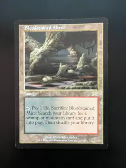 MTG Onslaught Bloodstained Mire - 2a8b - see picts for condition - Image 1
