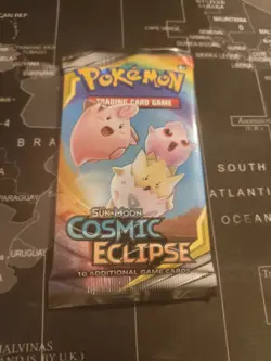 2019 Pokemon Sun and Moon Cosmic Eclipse Booster Pack Sealed - Image 1