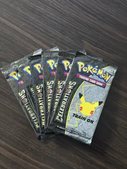Pokemon Celebrations Booster Packs Factory Sealed 6 Packs - Image 1