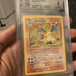 Charizard Holo 4/102 BGS 4 PSA 4 Base Set WOTC Pokemon 1999 Worth a regradeU - Image 2