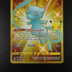 Mew 025/025 Pokemon Celebrations Gold Holo Full Art Card - Image 3